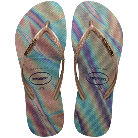 4147060 - Slim Iridescent Flip Flops