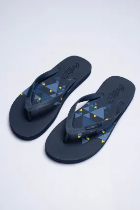 Crocodile Printed Flip Flop-Dark Blue