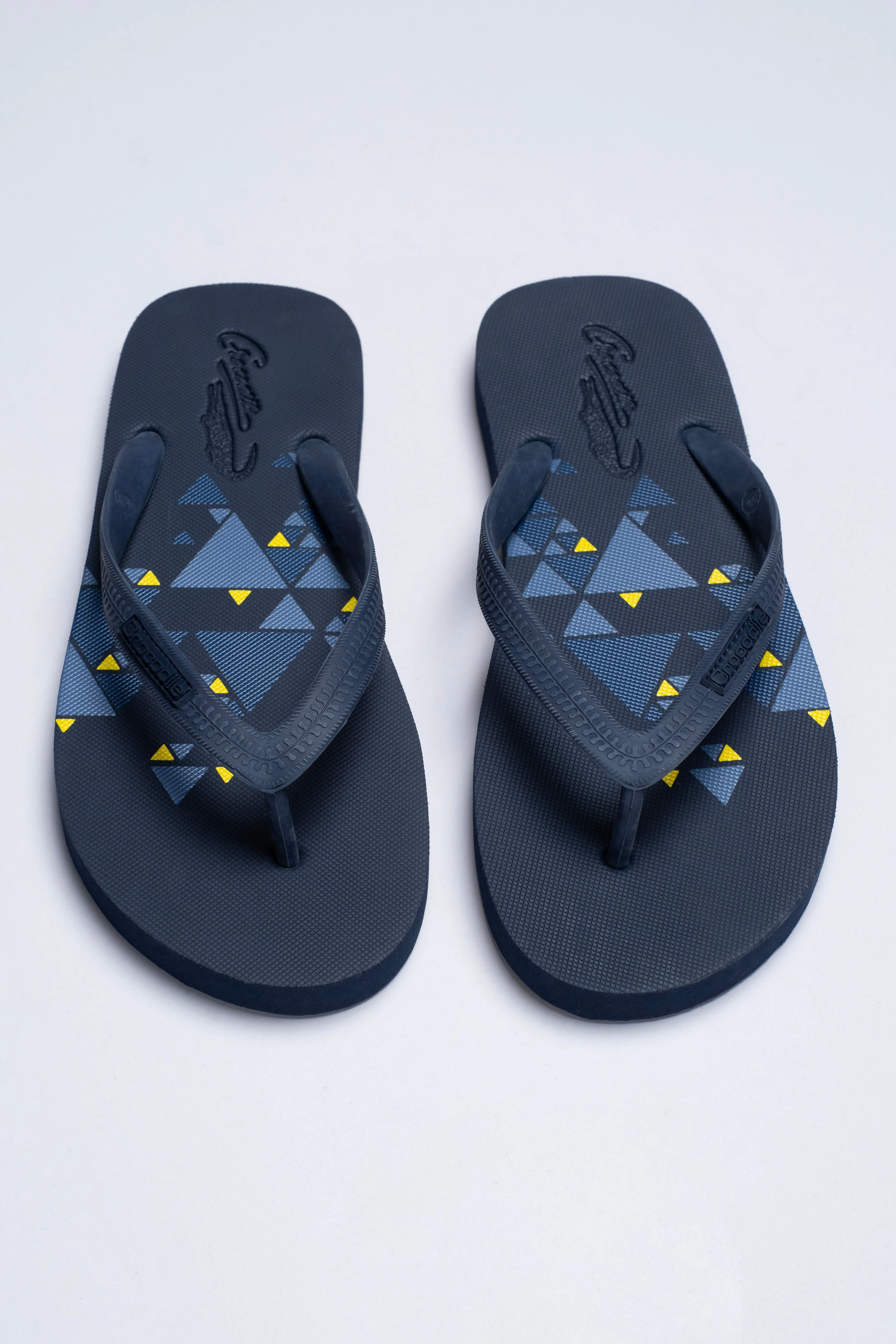 Crocodile Printed Flip Flop-Dark Blue