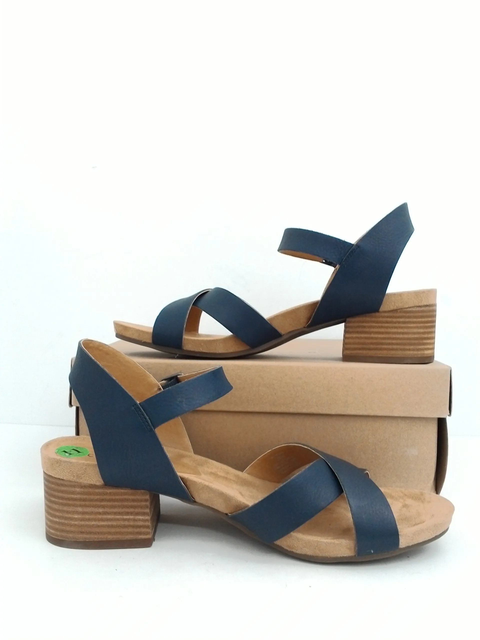 Lucky Brand Women's Philana Leather Heeled Sandal Size 11 M