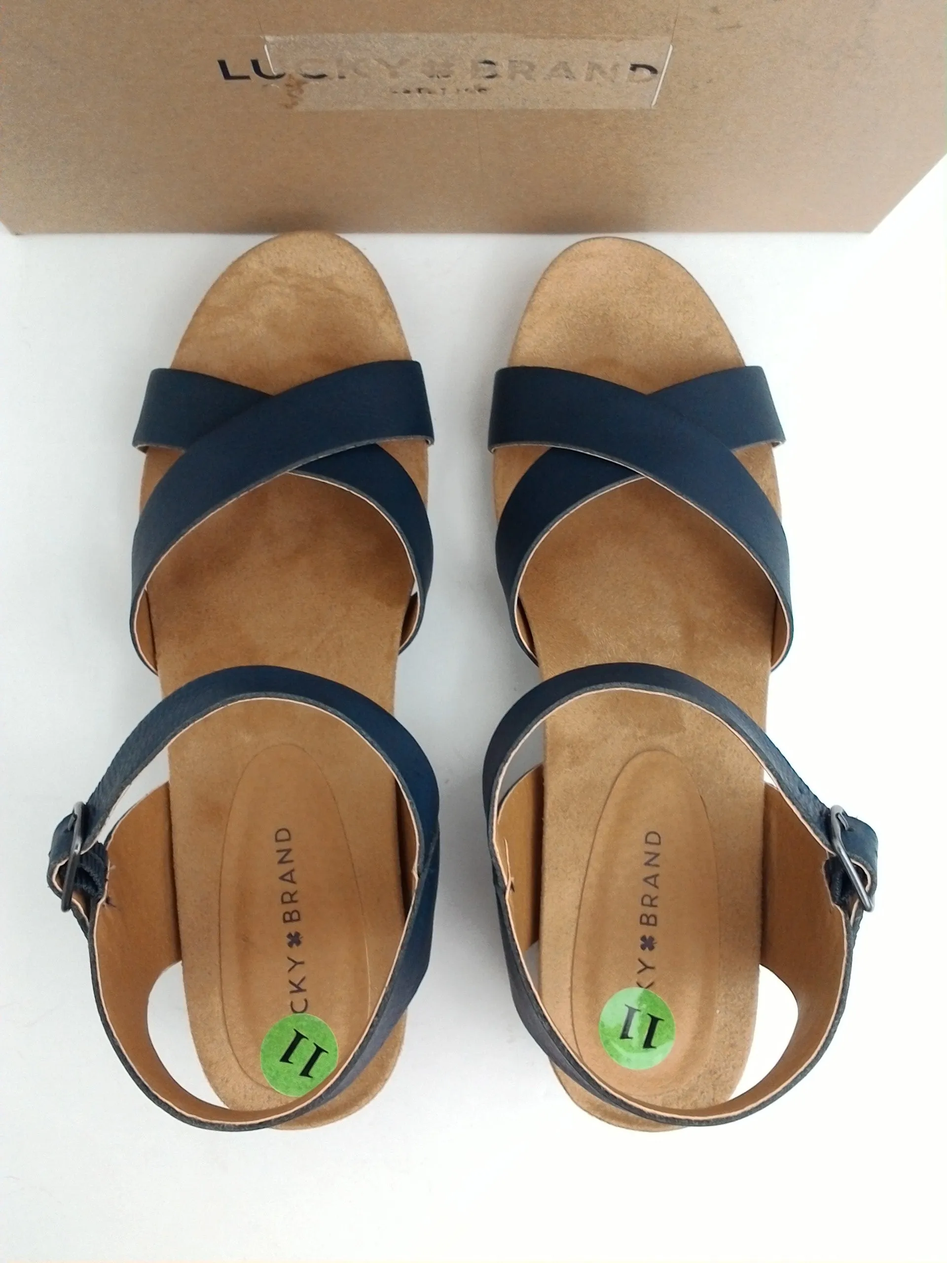 Lucky Brand Women's Philana Leather Heeled Sandal Size 11 M