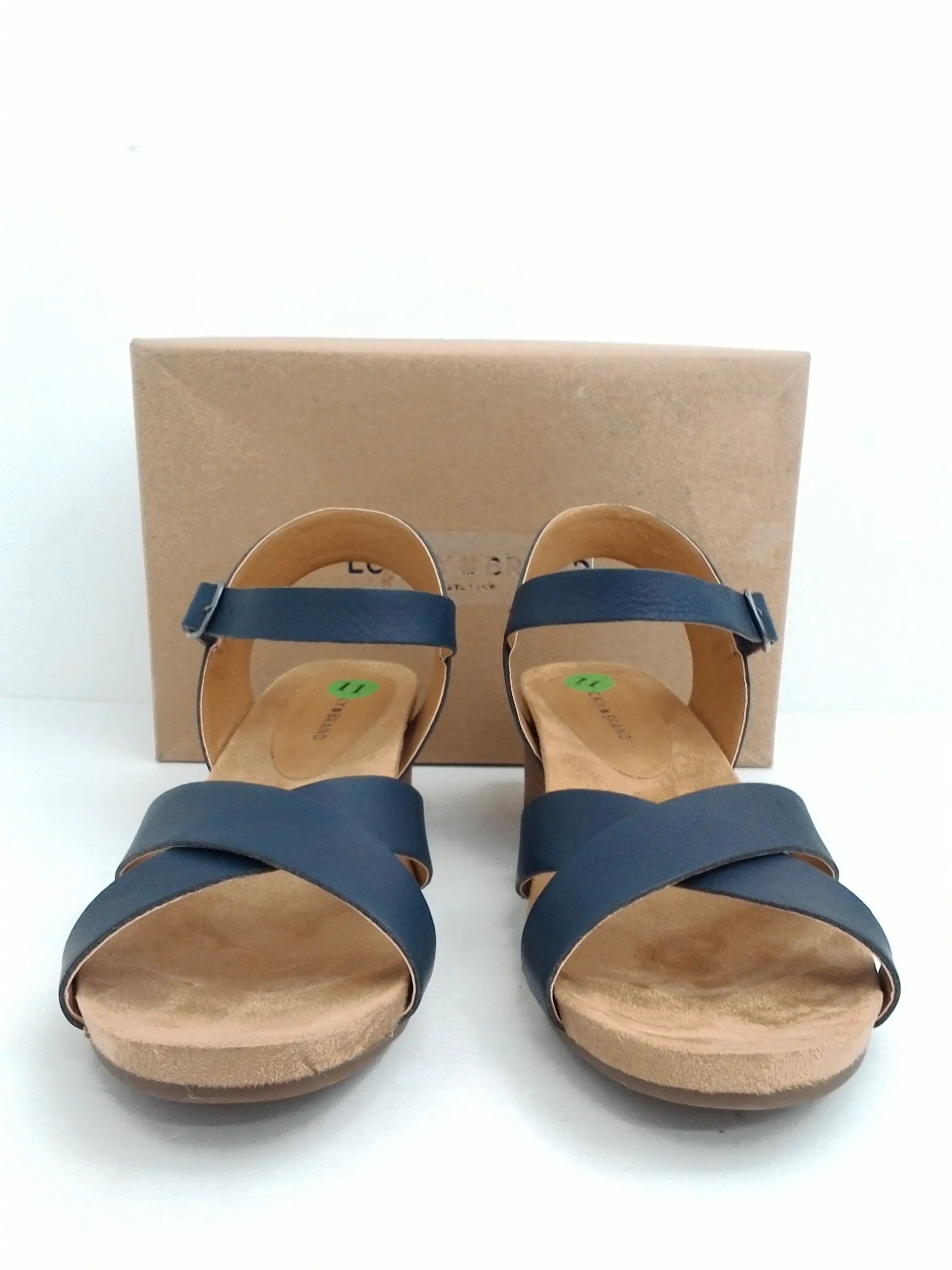 Lucky Brand Women's Philana Leather Heeled Sandal Size 11 M