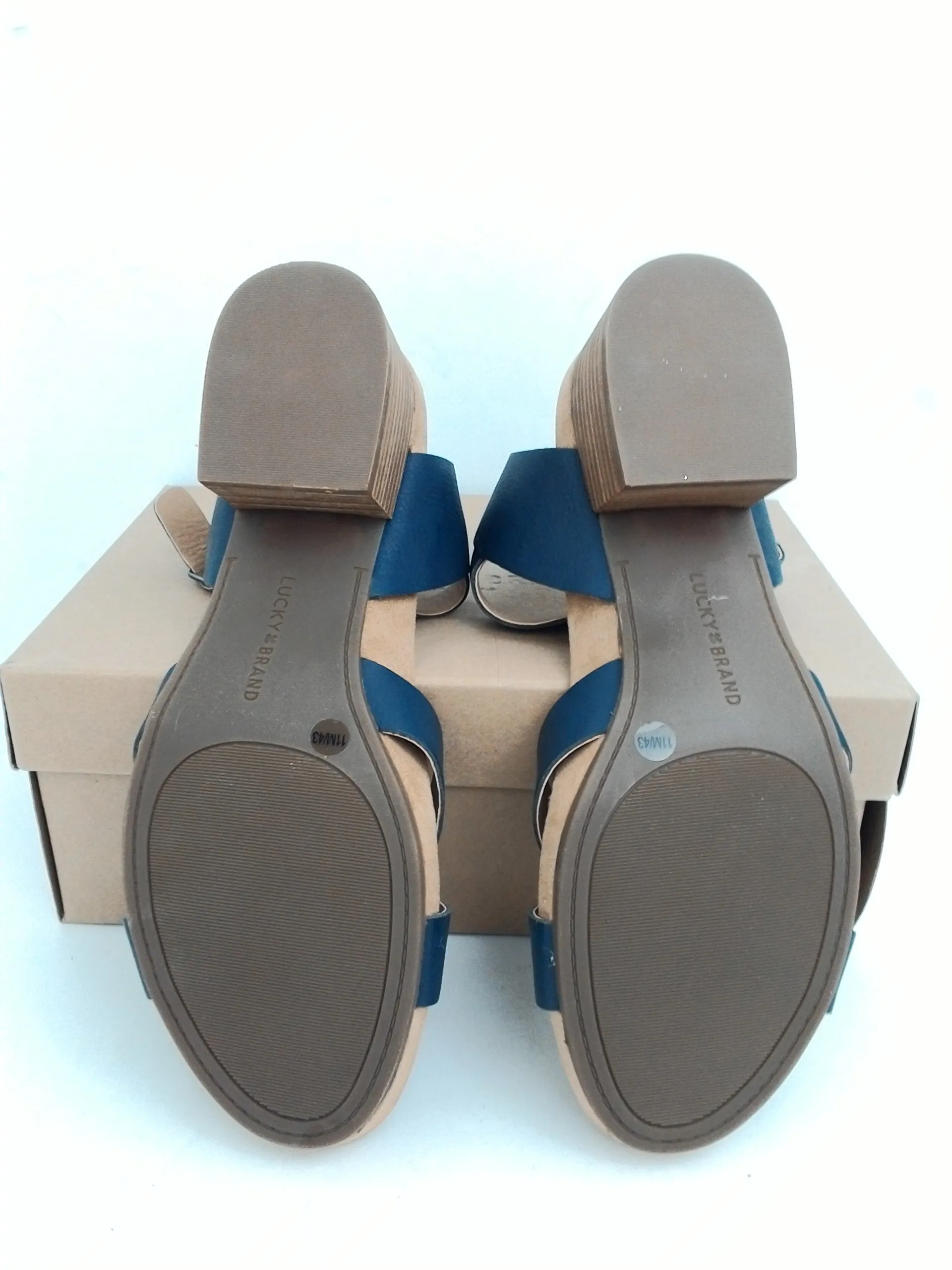 Lucky Brand Women's Philana Leather Heeled Sandal Size 11 M