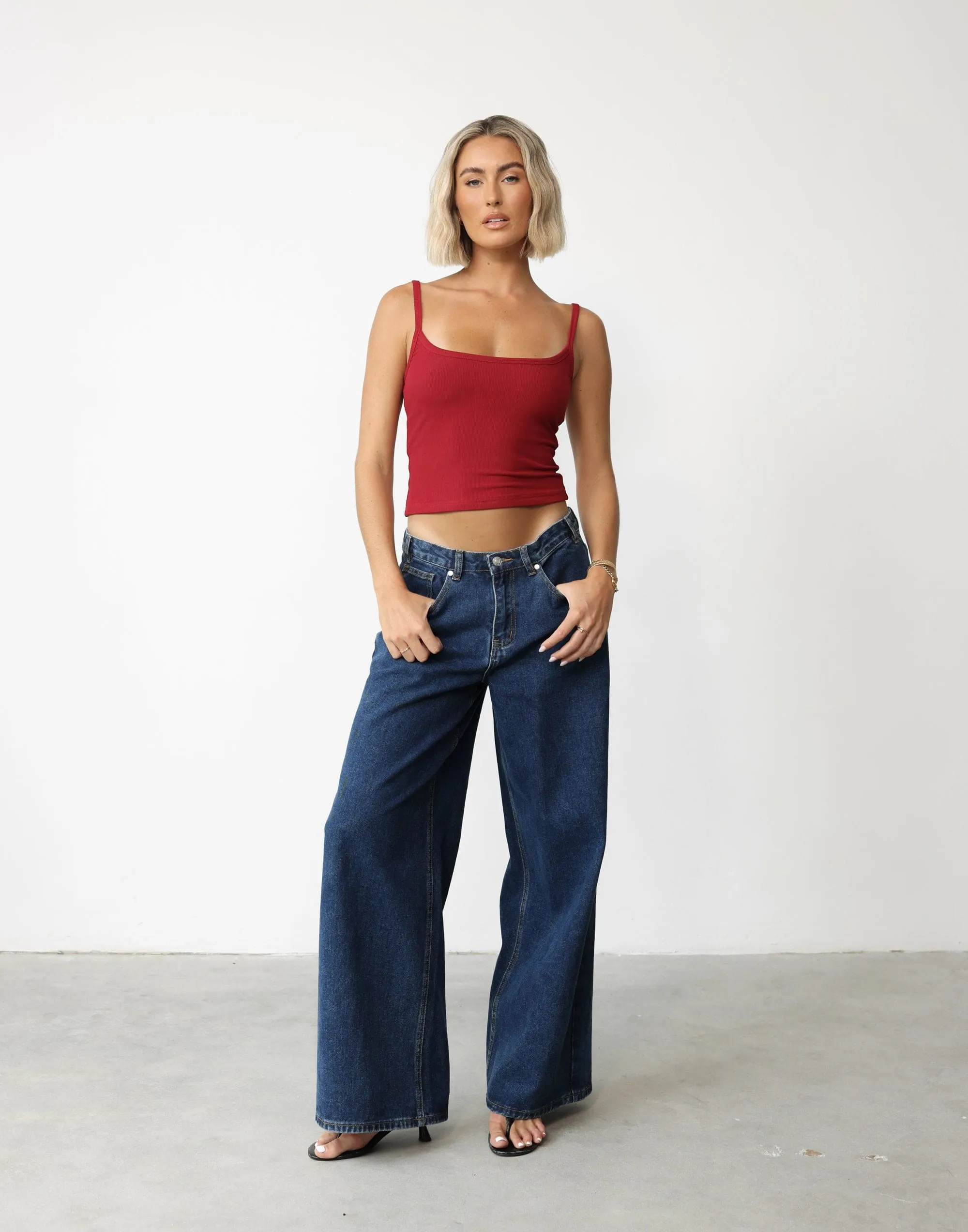 Womens Stylish Cherry Red Malina Cami Top