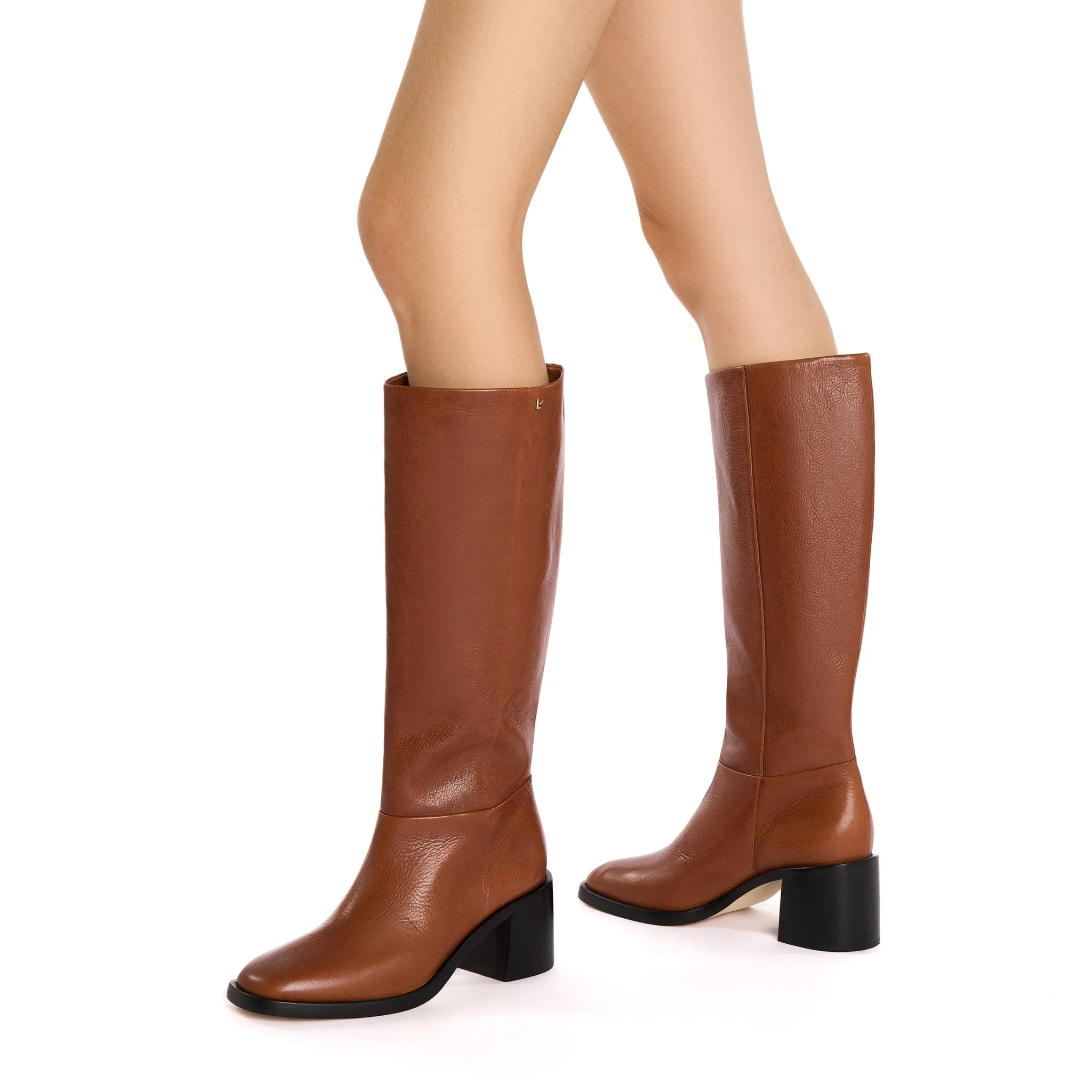 Mocca Leather Ricky Boot with Detailed Stitching